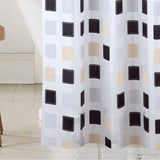 RT Designers Collection 90GSM Peva Glit Printed Tiles Shower Curtain 70" x 72" Tan