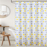 RT Designers Collection 90GSM Peva Glit Printed Tiles Shower Curtain 70" x 72" Yellow