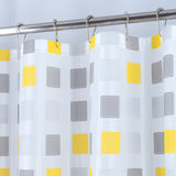 RT Designers Collection 90GSM Peva Glit Printed Tiles Shower Curtain 70" x 72" Yellow