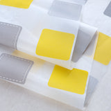 RT Designers Collection 90GSM Peva Glit Printed Tiles Shower Curtain 70" x 72" Yellow