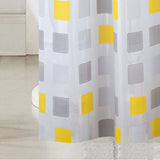 RT Designers Collection 90GSM Peva Glit Printed Tiles Shower Curtain 70" x 72" Yellow