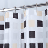 RT Designers Collection 90GSM Peva Glit Printed Tiles 13 Piece Shower Curtain Set 70" x 72" Tan
