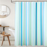 RT Designers Collection 90 GSM Printed Peva Glit Evan 13 Piece Shower Curtain Set 70" x 72" Seafoam