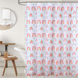 RT Designers Collection 90GSM Peva Glit Printed Rainbow Shower Curtain 70" x 72" Muticolor