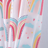 RT Designers Collection 90GSM Peva Glit Printed Rainbow Shower Curtain 70" x 72" Muticolor