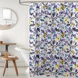 RT Designers Collection 90 GSM Printed Peva Glit Butterfly Shower Curtain 70" x 72" Muticolor