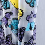 RT Designers Collection 90 GSM Printed Peva Glit Butterfly Shower Curtain 70" x 72" Muticolor