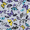 RT Designers Collection 90 GSM Printed Peva Glit Butterfly Shower Curtain 70