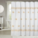 RT Designers Collection Bianca Embroidered Stylish Shower Curtain 70