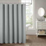 RT Designer Collection Bento Waffle Jacquard Shower Curtain 70" x 72" Charcoal