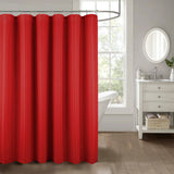 RT Designer Collection Bento Waffle Jacquard Shower Curtain 70" x 72" Red