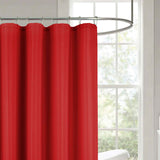 RT Designer Collection Bento Waffle Jacquard Shower Curtain 70" x 72" Red