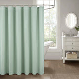 RT Designer Collection Bento Waffle Jacquard Shower Curtain 70" x 72" Sage