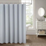 RT Designer Collection Bento Waffle Jacquard Shower Curtain 70" x 72" Silver