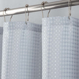RT Designer Collection Bento Waffle Jacquard Shower Curtain 70" x 72" Silver