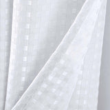 RT Designer Collection Bento Waffle Jacquard Shower Curtain 70" x 72" White