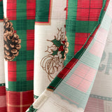 RT Designers Collection Christmas Patch Slub Shower Curtain 70" x 72" White/Red/Green
