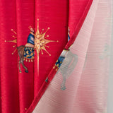 RT Designers Collection Christmas Three Kings Slub Shower Curtain 70" x 72" Red