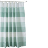 Olivia Gray Glamor Fade-resistant Striped Waffle Jacquard Shower Curtain with 12 Reinforced Stitched Buttonholes - 70-inch x 72-inch