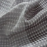 Olivia Gray Glamor Fade-resistant Striped Waffle Jacquard Shower Curtain with 12 Reinforced Stitched Buttonholes - 70-inch x 72-inch