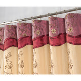 Priscilla Embroidered Shower Curtain With Double Valance by RT Designers Collection