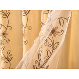 Priscilla Embroidered Shower Curtain With Double Valance by RT Designers Collection