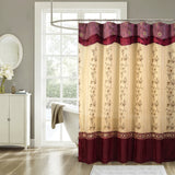 Priscilla Embroidered Shower Curtain With Double Valance by RT Designers Collection