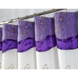 Priscilla Embroidered Shower Curtain With Double Valance by RT Designers Collection