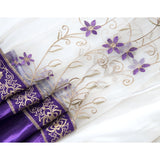 Priscilla Embroidered Shower Curtain With Double Valance by RT Designers Collection