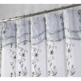 Priscilla Embroidered Shower Curtain With Double Valance by RT Designers Collection
