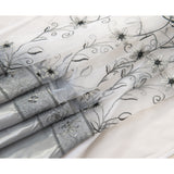 Priscilla Embroidered Shower Curtain With Double Valance by RT Designers Collection