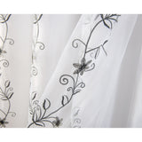 Priscilla Embroidered Shower Curtain With Double Valance by RT Designers Collection