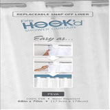 Carnation Home Fashions Pre Hooked T Replacement Peva Liner - Frosty Clear 68x70"