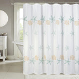 RT Designers Collection Seastar Embroidered Stylish Shower Curtain 70" x 72" Gold