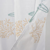 RT Designers Collection Seastar Embroidered Stylish Shower Curtain 70" x 72" Gold