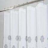 RT Designers Collection Tiffany Embroidered Stylish Shower Curtain 70" x 72" Grey