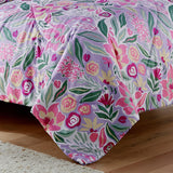 Shavel 100% Polyester Luxury Seersucker Floral Comforter Set With Pillowshams Happy Multi