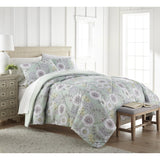 Shavel 100% Polyester Luxury Seersucker Wildflowers Comforter Set With Pillowshams Green