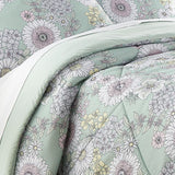 Shavel 100% Polyester Luxury Seersucker Wildflowers Comforter Set With Pillowshams Green
