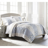 Shavel 100% Polyester Luxury Seersucker Chelsea Comforter Set With Pillowshams Patchwork Tan