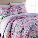 Shavel 100% Polyester Luxury Seersucker Floral Comforter Set With Pillowshams Happy Multi