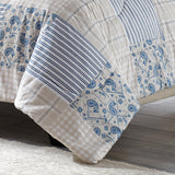 Shavel 100% Polyester Luxury Seersucker Chelsea Comforter Set With Pillowshams Patchwork Tan