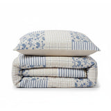 Shavel 100% Polyester Luxury Seersucker Chelsea Comforter Set With Pillowshams Patchwork Tan