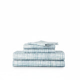 Shavel 100% Polyester Luxury Seersucker Crosshatch Sheet Set With Matching Pillowcases Teal
