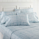 Shavel 100% Polyester Luxury Seersucker Crosshatch Sheet Set With Matching Pillowcases Teal