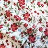 Shavel 100% Polyester Luxury Seersucker Poppies Sheet Set With Matching Pillowcases Red