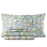 Shavel 100% Polyester Luxury Seersucker Hampton Floral Sheet Set With Matching Pillowcases Multi
