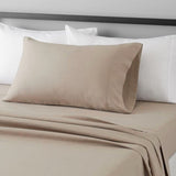 RT Designers Collection 300 TC 100% Organic Cotton Lightweight Solid Sheet Set Beige