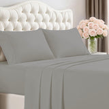 RT Designers Collection 300 TC 100% Organic Cotton Lightweight Solid Sheet Set Grey