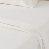 RT Designers Collection 300 TC 100% Organic Cotton Lightweight 3 Piece Solid Sheet Set Twin Ivory